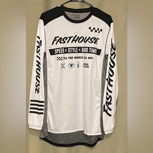 Fasthouse Men’s Grindhouse-Domingo Jersey Motorcycle Gear White Large NWT